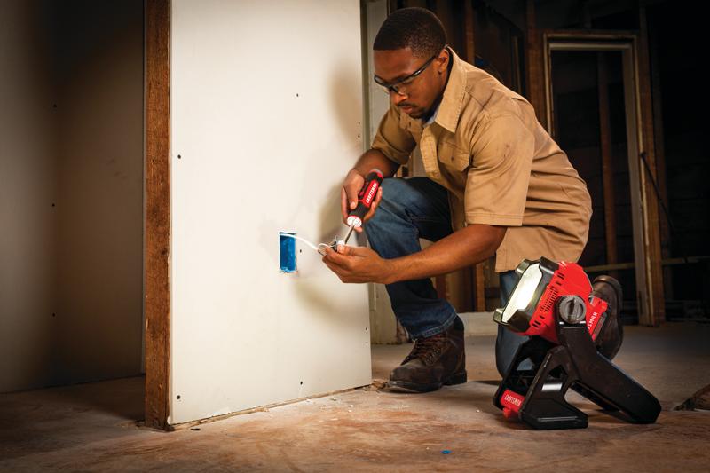 Cordless small area light tool only being used for doing electricity work at home.