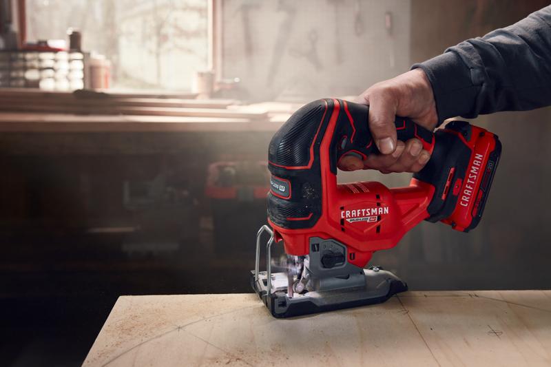 CRAFTSMAN V20 BRUSHLESS RP Jigsaw in use - battery sold separately 