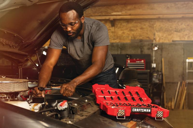 View of CRAFTSMAN Mechanics Tool Set  being used by consumer